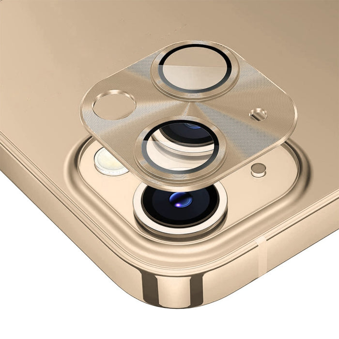 Película de cubierta de lente de vidrio templado de aleación de aluminio ENKAY para iPhone 14/14 Max, For iPhone 14 / 14 Plus