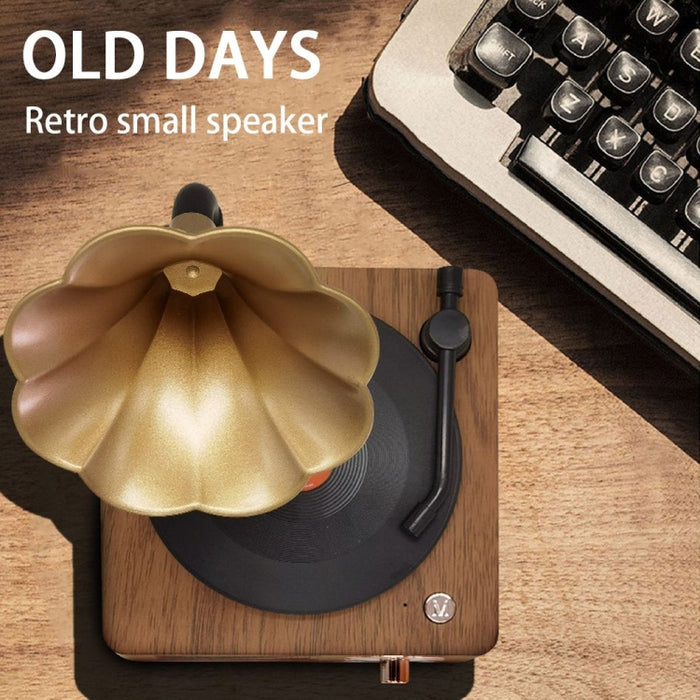Altavoz de escritorio de audio inalámbrico retro Bluetooth atómico de vinilo T15