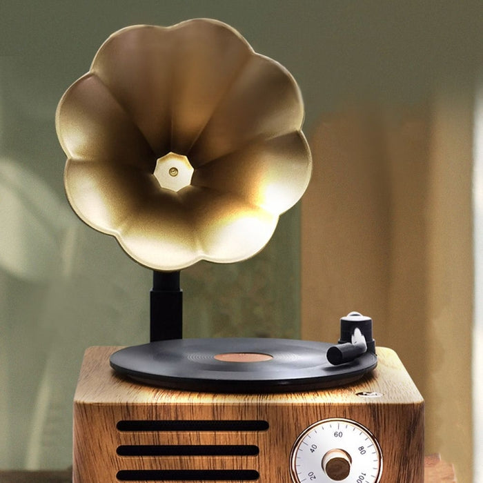 Altavoz de escritorio de audio inalámbrico retro Bluetooth atómico de vinilo T15