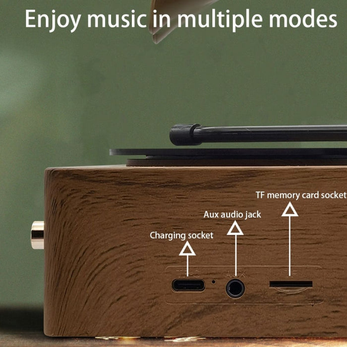 Altavoz de escritorio de audio inalámbrico retro Bluetooth atómico de vinilo T15