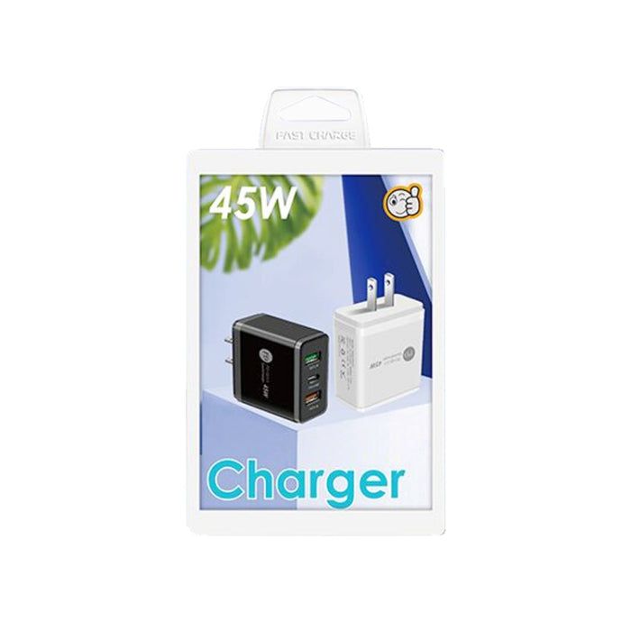 Cargador rápido multipuerto USB 45W PD3.0 + 2 x QC3.0, enchufe de EE. UU., US Plug