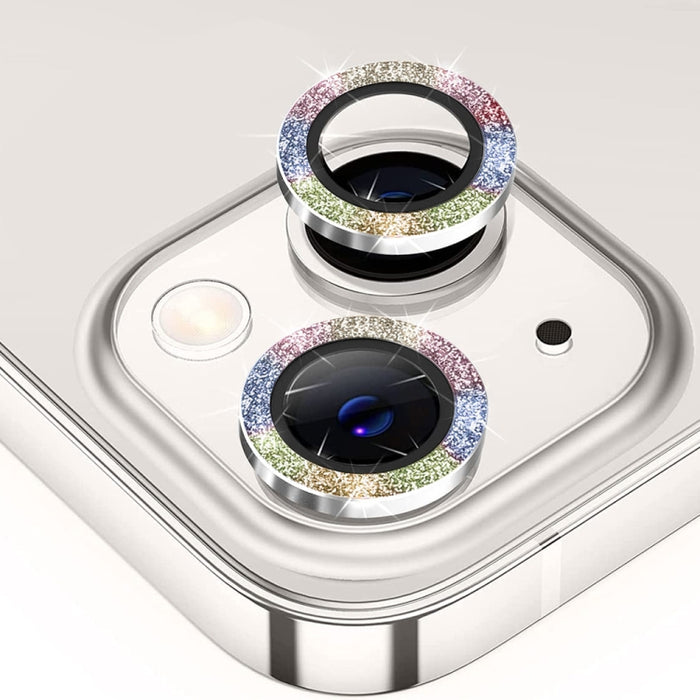 Película de vidrio templado de aleación de aluminio con lente trasera brillante ENKAY para iPhone 14/14 Max, For iPhone 14 / 14 Plus