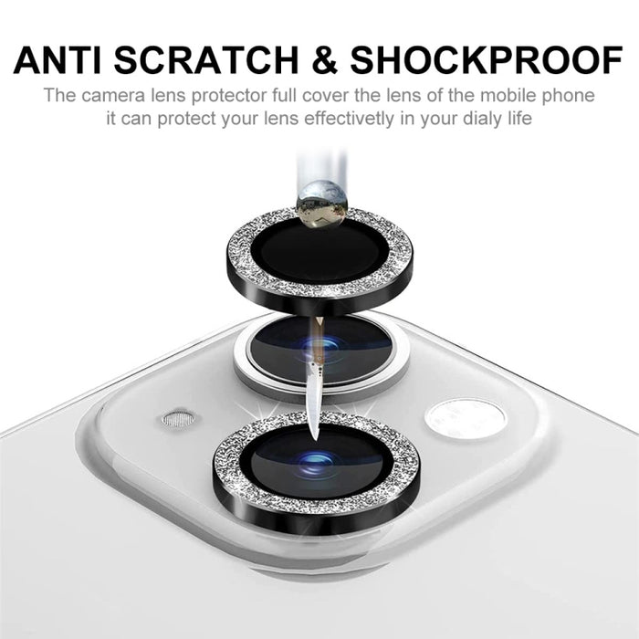 Película de vidrio templado de aleación de aluminio con lente trasera brillante ENKAY para iPhone 14/14 Max, For iPhone 14 / 14 Plus