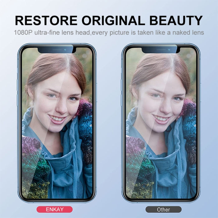 Película de vidrio templado de aleación de aluminio con lente trasera brillante ENKAY para iPhone 14 Pro / 14 Pro Max, For iPhone 14 Pro / 14 Pro Max