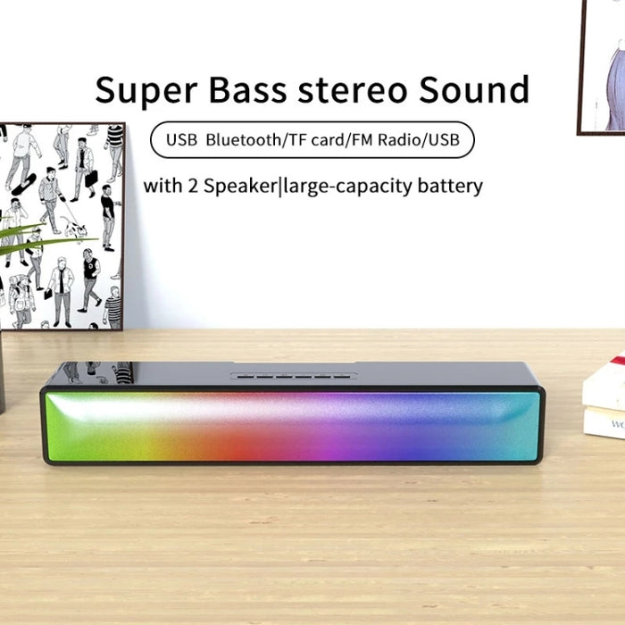 AEC BT601 RGB Light HiFi Barra de sonido Altavoz Bluetooth Cine en casa