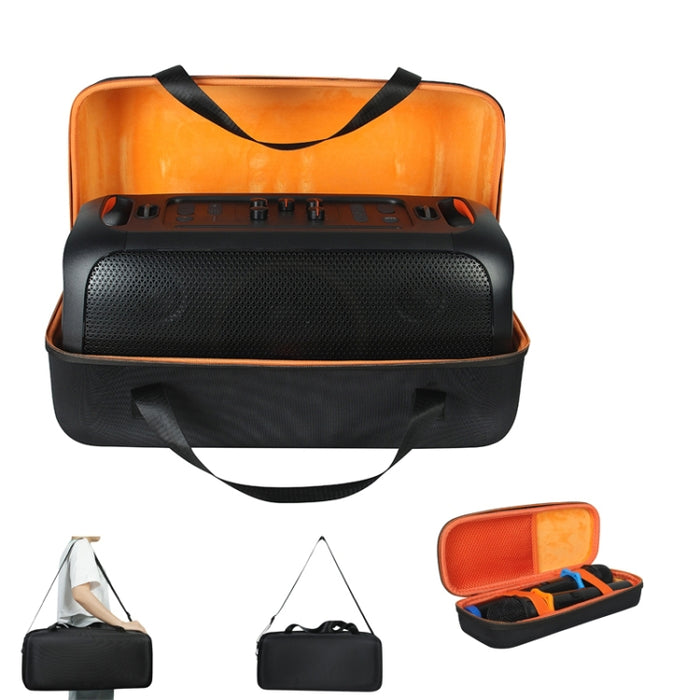 Para JBL Partybox On-The-Go Bolsa de almacenamiento de EVA dura a prueba de golpes Caja de transporte con bolsa de micrófono, For JBL Partybox On-The-Go with Microphone Bag