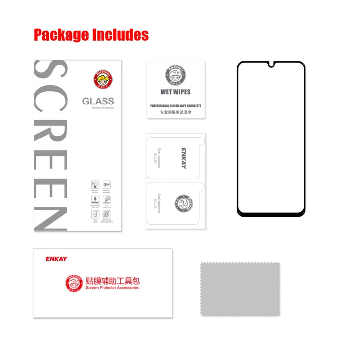 Para Xiaomi Poco C40 ENKAY Pegamento completo 0.26mm 9H 2.5D Vidrio templado Película completa, For Xiaomi Poco C40 (1 PC), For Xiaomi Poco C40 (2 PCS), For Xiaomi Poco C40 (5 PCS), For Xiaomi Poco C40 (10 PCS)