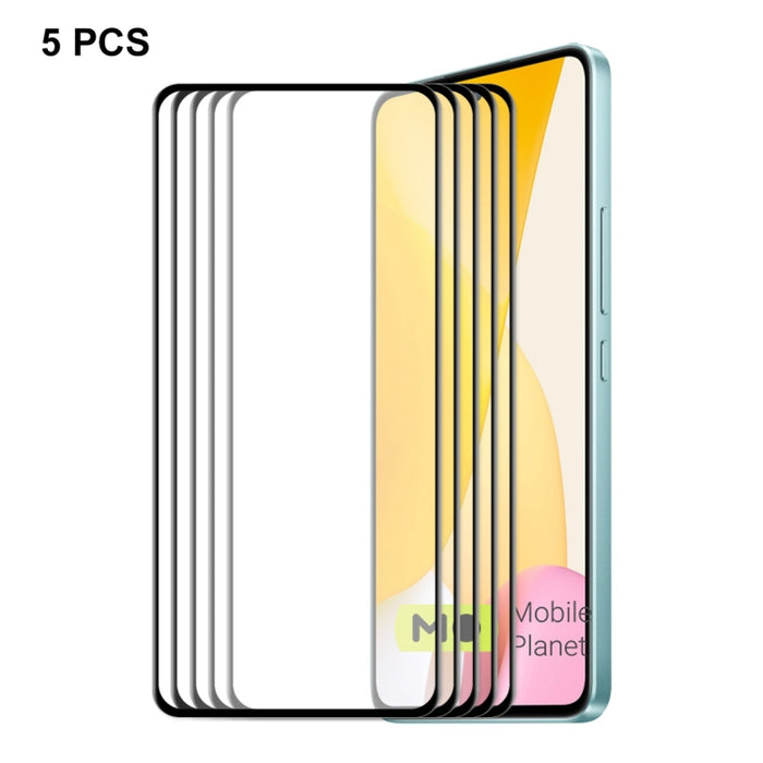 Para Xiaomi 12 Lite ENKAY Pegamento completo Vidrio templado 6D Cobertura completa Protector antiarañazos, 1 PC, 2 PCS, 5 PCS