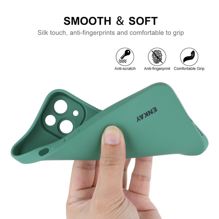 Funda de teléfono ENKAY de silicona líquida a prueba de golpes para iPhone 14 Plus, For iPhone 14 Plus