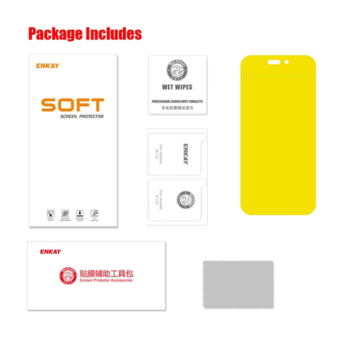 Película de hidrogel a prueba de explosiones con pegamento completo ENKAY para iPhone 14 Pro Max, For iPhone 14 Pro Max (1 PC), For iPhone 14 Pro Max (2 PCS), For iPhone 14 Pro Max (5 PCS), For iPhone 14 Pro Max (10 PCS)