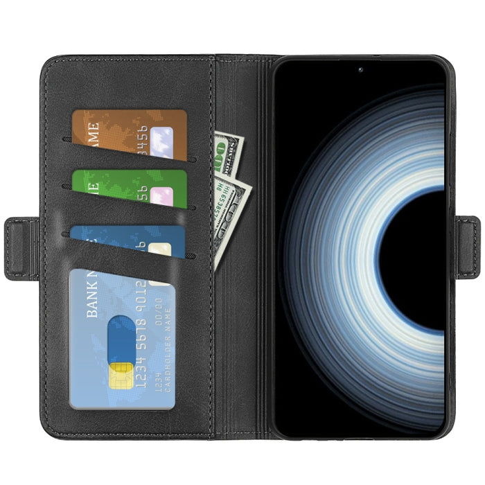 Para Xiaomi Redmi K50 Ultra Funda de teléfono de cuero con hebilla magnética de doble cara, For Xiaomi Redmi K50 Ultra