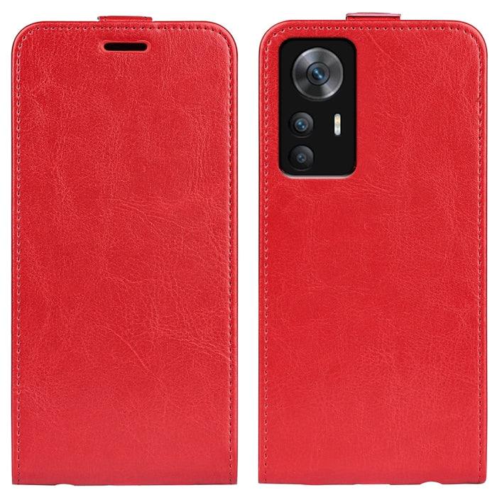 Para Xiaomi Redmi K50 Ultra R64 Textura Vertical Funda de cuero con tapa para teléfono, For Xiaomi Redmi K50 Ultra