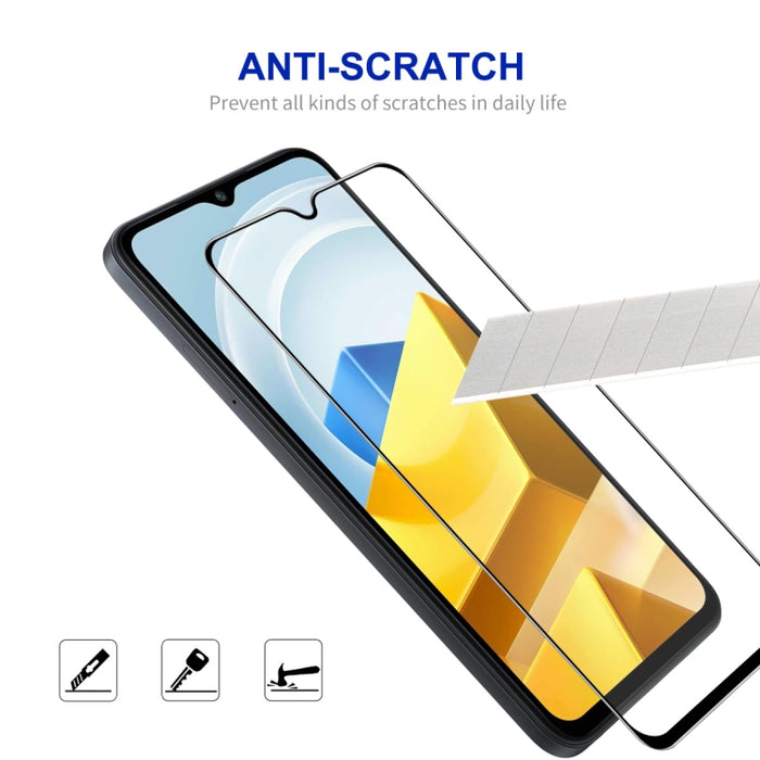 Para Xiaomi Poco M5 ENKAY Pegamento completo 0.26mm 9H 2.5D Vidrio templado Película completa, 1pcs, 2pcs, 5pcs, 10pcs
