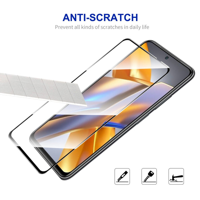 Para Xiaomi Poco M5s ENKAY Pegamento completo 0.26mm 9H 2.5D Vidrio templado Película completa, 1pcs, 2pcs, 5pcs, 10pcs