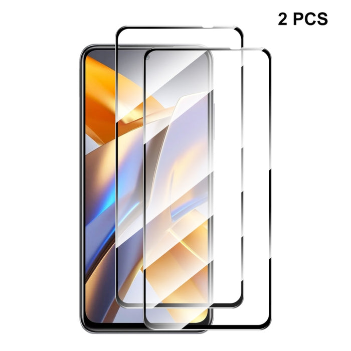 Para Xiaomi Poco M5s ENKAY Pegamento completo 0.26mm 9H 2.5D Vidrio templado Película completa, 1pcs, 2pcs, 5pcs, 10pcs