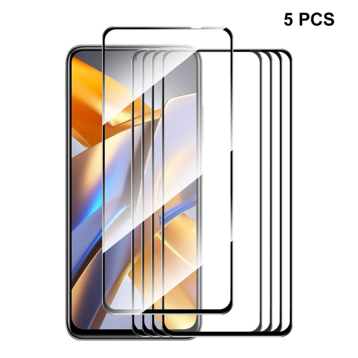 Para Xiaomi Poco M5s ENKAY Pegamento completo 0.26mm 9H 2.5D Vidrio templado Película completa, 1pcs, 2pcs, 5pcs, 10pcs