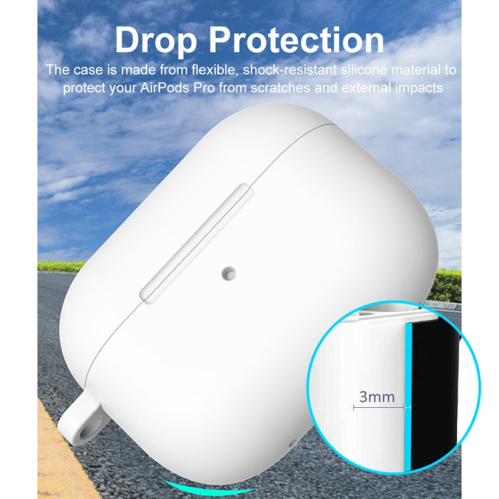 Para Apple AirPods Pro 2 2022 ENKAY Estuche protector de silicona engrosada con llavero