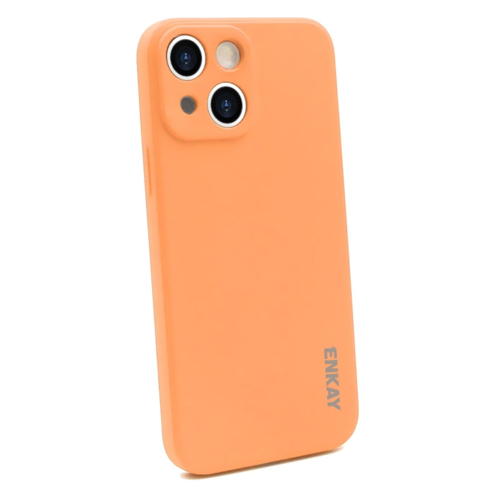 Para iPhone 14 ENKAY Funda de teléfono suave a prueba de golpes de silicona líquida, For iPhone 14