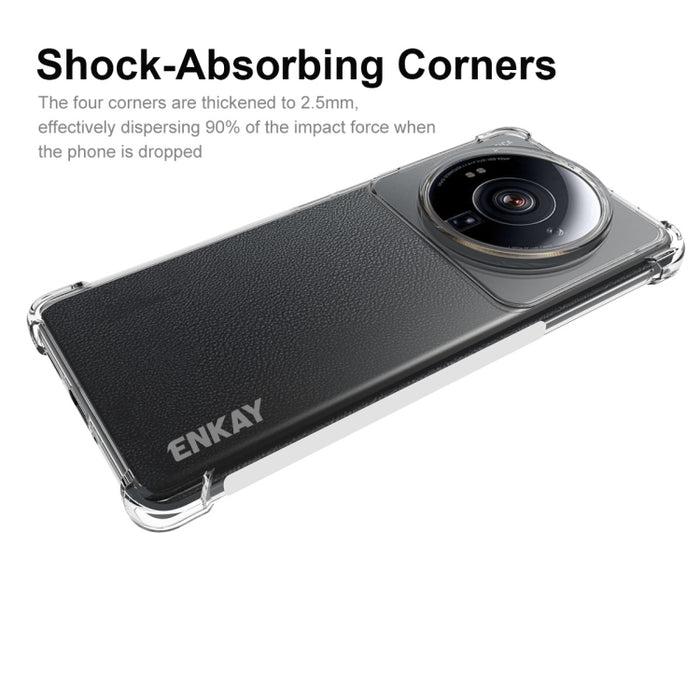 Para Xiaomi 12S Ultra ENKAY Clear TPU Funda para teléfono a prueba de golpes, For Xiaomi 12S Ultra