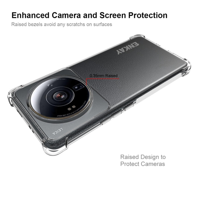 Para Xiaomi 12S Ultra ENKAY Clear TPU Funda para teléfono a prueba de golpes, For Xiaomi 12S Ultra