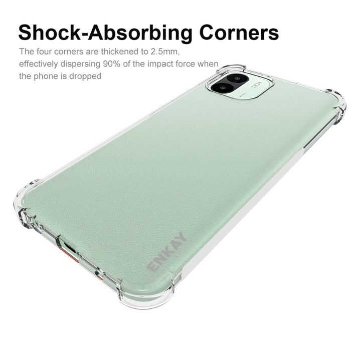 Para Xiaomi Redmi A1 4G ENKAY Clear TPU Funda para teléfono a prueba de golpes, For Xiaomi Redmi A1 4G