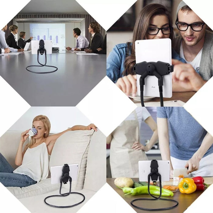 XWJ-0801 Soporte universal para mesa de brazo largo Cuello de cisne Soporte para teléfono celular con cuello perezoso