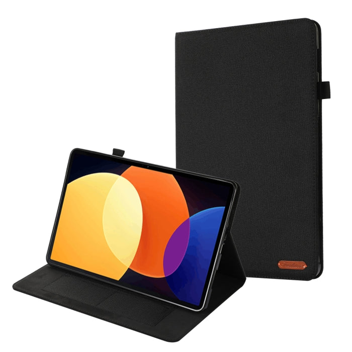 Estuche para tableta de cuero y tela, For Xiaomi Mi Pad 5 Pro 12.4