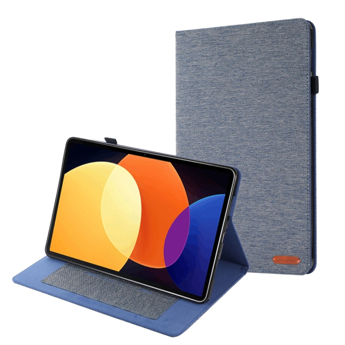 Estuche para tableta de cuero y tela, For Xiaomi Mi Pad 5 Pro 12.4