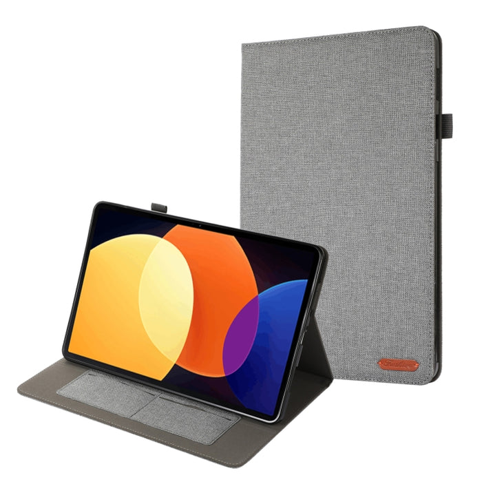 Estuche para tableta de cuero y tela, For Xiaomi Mi Pad 5 Pro 12.4