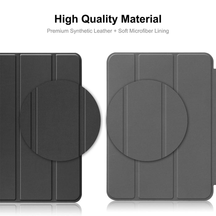 Para iPad 10.2 2022 ENKAY Tri-fold Custer Texture Funda de cuero con soporte inteligente, For iPad 10th Gen 10.9 2022