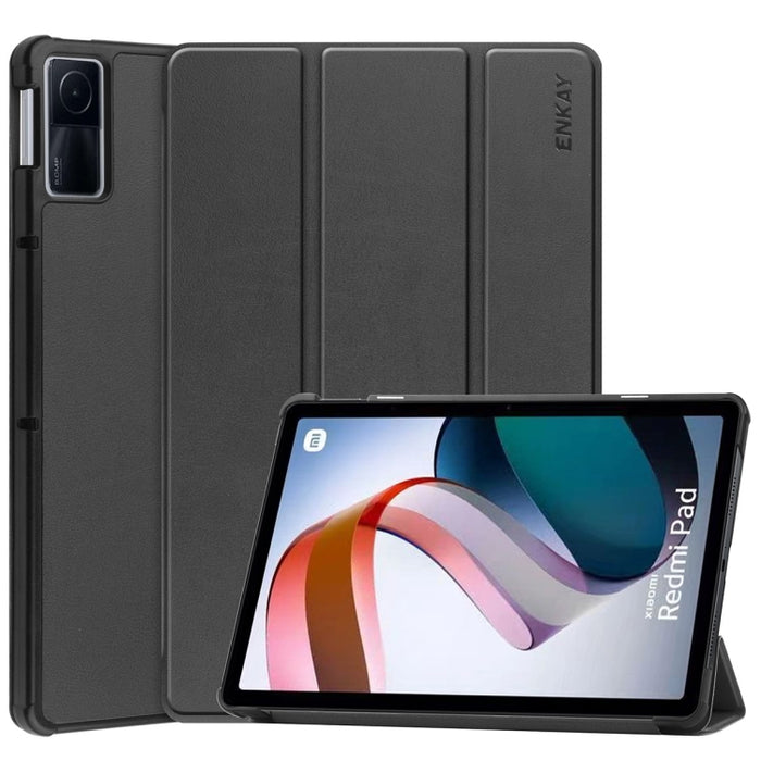 Para Xiaomi Redmi Pad 10.61 pulgadas ENKAY Tri-fold Custer Texture Funda de cuero con soporte inteligente, For Xiaomi Redmi Pad 10.61 inch