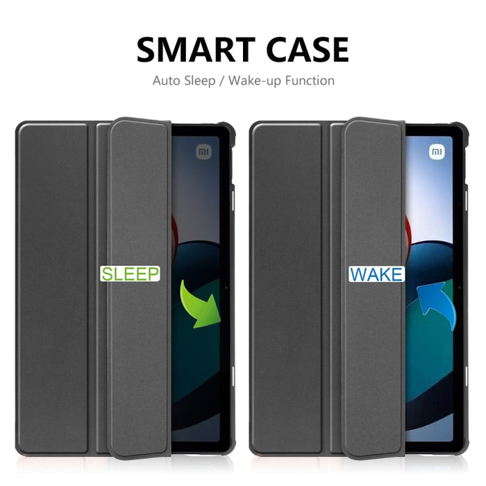 Para Xiaomi Redmi Pad 10.61 pulgadas ENKAY Tri-fold Custer Texture Funda de cuero con soporte inteligente, For Xiaomi Redmi Pad 10.61 inch