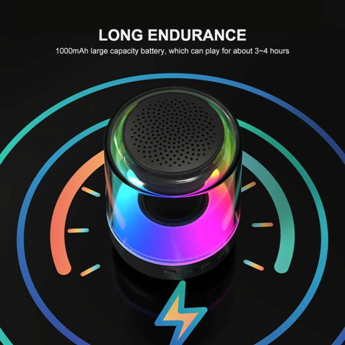 ENKAY Hat-Prince Altavoz Bluetooth inalámbrico portátil con luz RGB, S, L