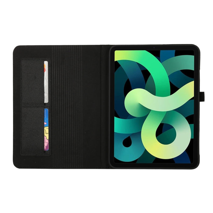 Estuche para tablet de cuero y tela con clip para tarjeta de presentación, For iPad 10th 10.9 2022