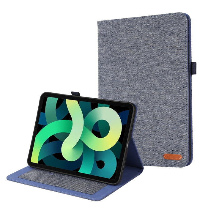 Estuche para tablet de cuero y tela con clip para tarjeta de presentación, For iPad 10th 10.9 2022