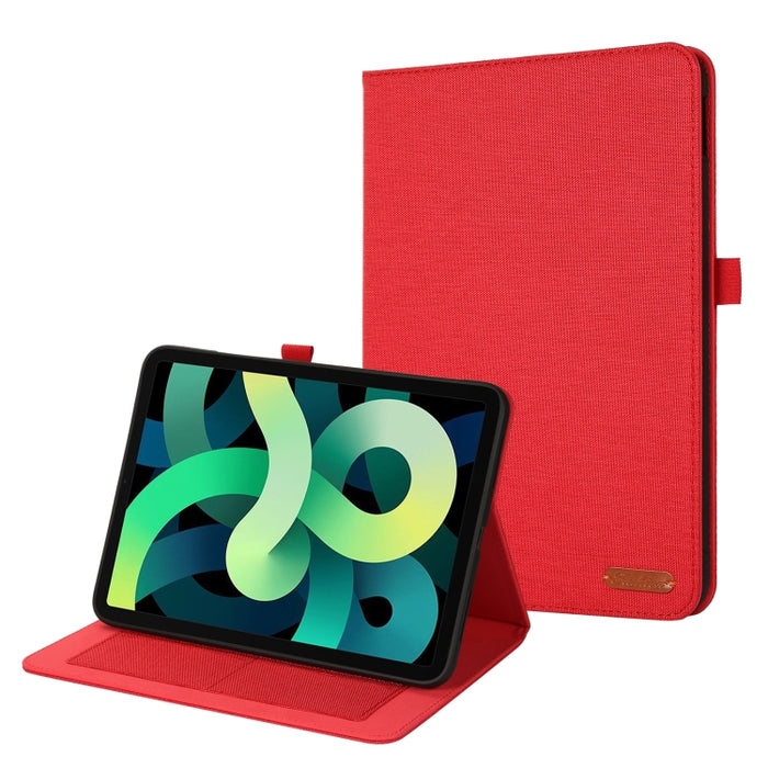 Estuche para tablet de cuero y tela con clip para tarjeta de presentación, For iPad 10th 10.9 2022