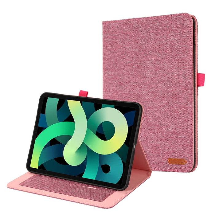 Estuche para tablet de cuero y tela con clip para tarjeta de presentación, For iPad 10th 10.9 2022