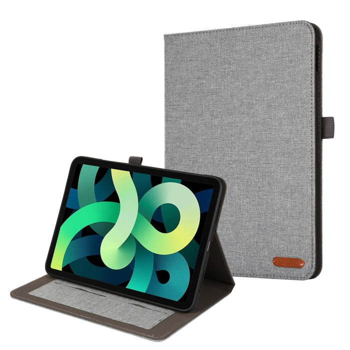 Estuche para tablet de cuero y tela con clip para tarjeta de presentación, For iPad 10th 10.9 2022