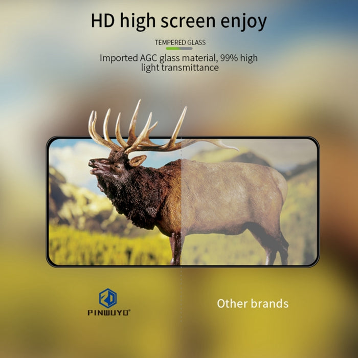 PINWUYO 9H 3D Película de vidrio templado a prueba de explosiones de pantalla completa curvada, For Xiaomi 12T / 12T Pro / K50 Ultra, For vivo iQOO Neo7, For Google Pixel 7 Pro