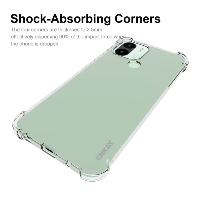 Para Xiaomi Redmi A1 + ENKAY Funda transparente para teléfono TPU a prueba de golpes, For Xiaomi Redmi A1+