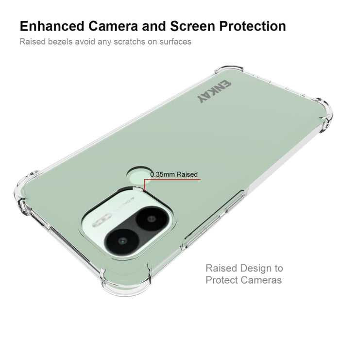 Para Xiaomi Redmi A1 + ENKAY Funda transparente para teléfono TPU a prueba de golpes, For Xiaomi Redmi A1+