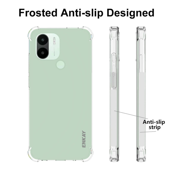 Para Xiaomi Redmi A1 + ENKAY Funda transparente para teléfono TPU a prueba de golpes, For Xiaomi Redmi A1+
