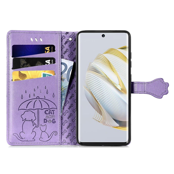 Estuche para teléfono de cuero con relieve de gato y perro, For Huawei Nova 10, For Nokia G400, For Sony Xperia 5 IV, For Xiaomi Redmi Note 11T, For Xiaomi 12T / Redmi K50 Ultra