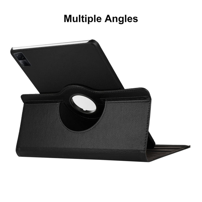 Para Xiaomi Redmi Pad 10.61 ENKAY Hat-Prince Funda inteligente de cuero Litchi con rotación de 360 grados, For Xiaomi Redmi Pad 10.61
