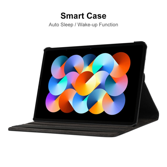 Para Xiaomi Redmi Pad 10.61 ENKAY Hat-Prince Funda inteligente de cuero Litchi con rotación de 360 grados, For Xiaomi Redmi Pad 10.61