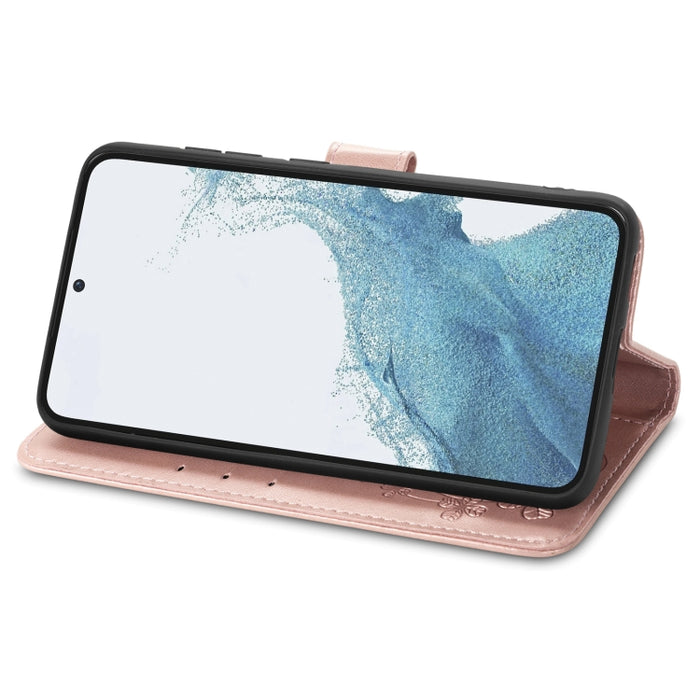 Estuche para teléfono de cuero con hebilla en relieve con cierre de cuatro hojas, For Samsung Galaxy S23 5G, For Samsung Galaxy S23+ 5G, For Samsung Galaxy S23 Ultra 5G, For Sony Xperia 5 IV, For Xiaomi Redmi A1, For Xiaomi Redmi Note 11T              ...