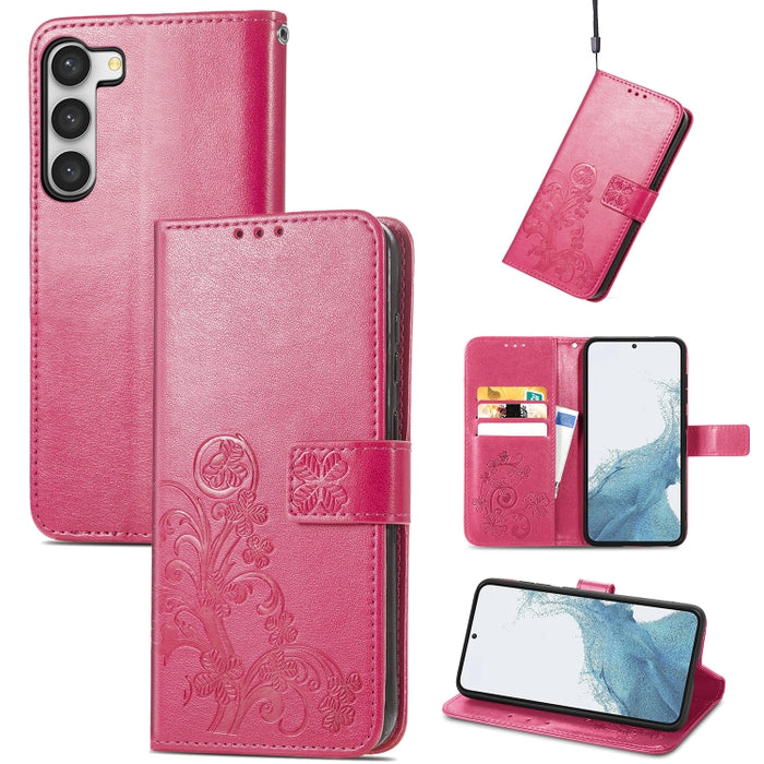 Estuche para teléfono de cuero con hebilla en relieve con cierre de cuatro hojas, For Samsung Galaxy S23 5G, For Samsung Galaxy S23+ 5G, For Samsung Galaxy S23 Ultra 5G, For Sony Xperia 5 IV, For Xiaomi Redmi A1, For Xiaomi Redmi Note 11T              ...