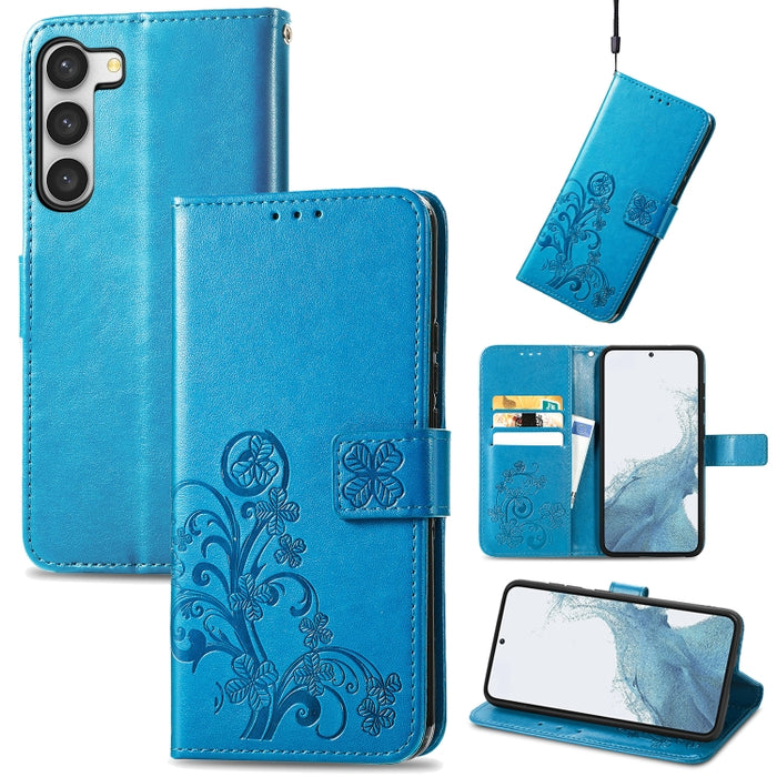 Estuche para teléfono de cuero con hebilla en relieve con cierre de cuatro hojas, For Samsung Galaxy S23 5G, For Samsung Galaxy S23+ 5G, For Samsung Galaxy S23 Ultra 5G, For Sony Xperia 5 IV, For Xiaomi Redmi A1, For Xiaomi Redmi Note 11T              ...