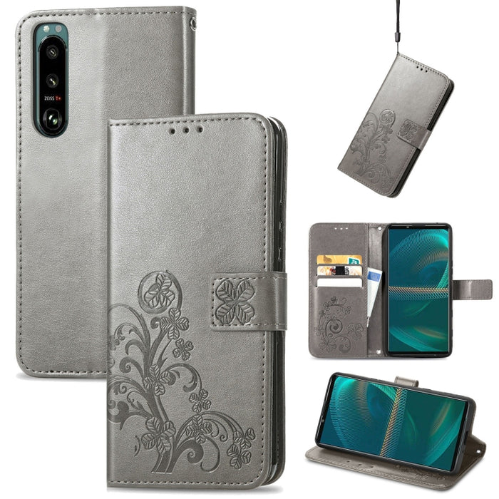 Estuche para teléfono de cuero con hebilla en relieve con cierre de cuatro hojas, For Samsung Galaxy S23 5G, For Samsung Galaxy S23+ 5G, For Samsung Galaxy S23 Ultra 5G, For Sony Xperia 5 IV, For Xiaomi Redmi A1, For Xiaomi Redmi Note 11T              ...