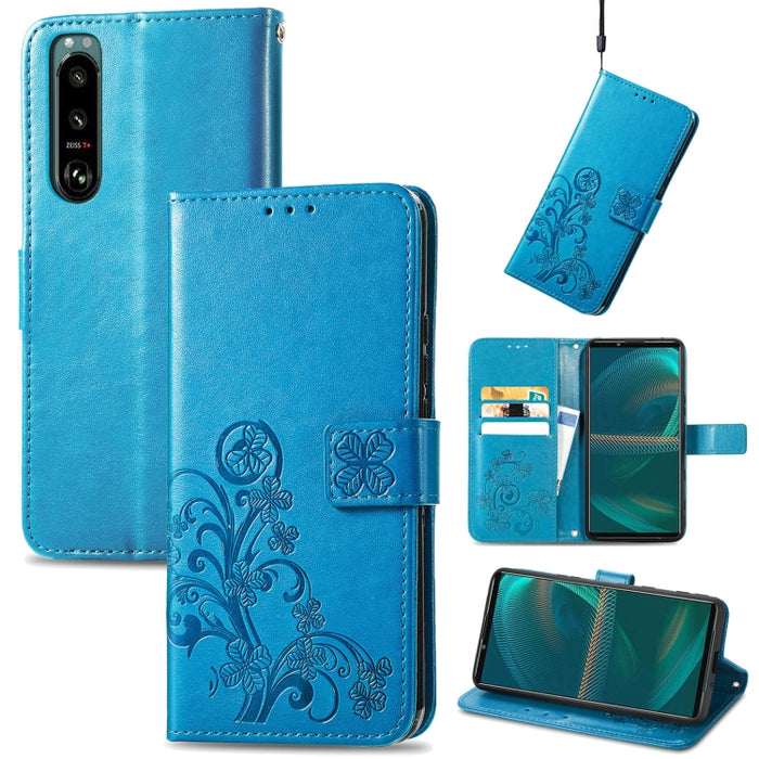 Estuche para teléfono de cuero con hebilla en relieve con cierre de cuatro hojas, For Samsung Galaxy S23 5G, For Samsung Galaxy S23+ 5G, For Samsung Galaxy S23 Ultra 5G, For Sony Xperia 5 IV, For Xiaomi Redmi A1, For Xiaomi Redmi Note 11T              ...